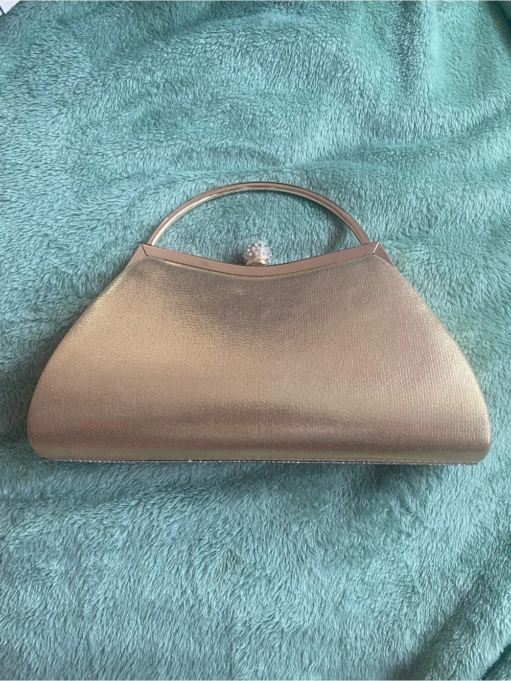 D'margeaux Luxury Embellished Gold Evening Clutch Handbag